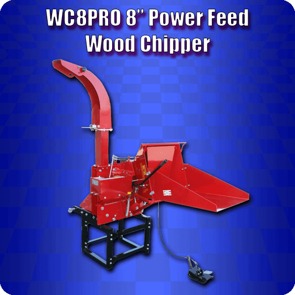 WC8PRO 8” Power Feed wood chippers